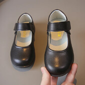 Pantofi din piele pentru copii pentru fete, moale, lucioase, patru anotimpuri, negru, uniformă, pantofi de școală, copii, versatili, prințesă, vânt coreean