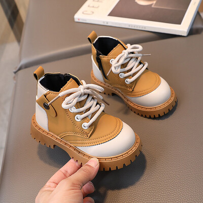 Νέες παιδικές κοντές μπότες Ευέλικτο Casual 2023 Φθινόπωρο Χειμώνας Φερμουάρ για αγόρια και κορίτσια Μπότες χιονιού Παιδικές μπότες μόδας για εξωτερικούς χώρους Παπούτσια