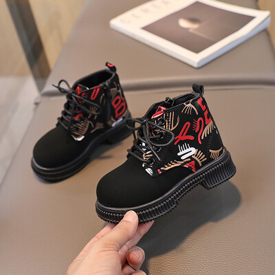 Νέες παιδικές κοντές μπότες Ευέλικτο Casual 2023 Φθινόπωρο Χειμώνας Φερμουάρ για αγόρια και κορίτσια Μπότες χιονιού Παιδικές μπότες μόδας για εξωτερικούς χώρους Παπούτσια