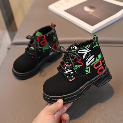 Νέες παιδικές κοντές μπότες Ευέλικτο Casual 2023 Φθινόπωρο Χειμώνας Φερμουάρ για αγόρια και κορίτσια Μπότες χιονιού Παιδικές μπότες μόδας για εξωτερικούς χώρους Παπούτσια