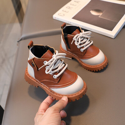 Νέες παιδικές κοντές μπότες Ευέλικτο Casual 2023 Φθινόπωρο Χειμώνας Φερμουάρ για αγόρια και κορίτσια Μπότες χιονιού Παιδικές μπότες μόδας για εξωτερικούς χώρους Παπούτσια