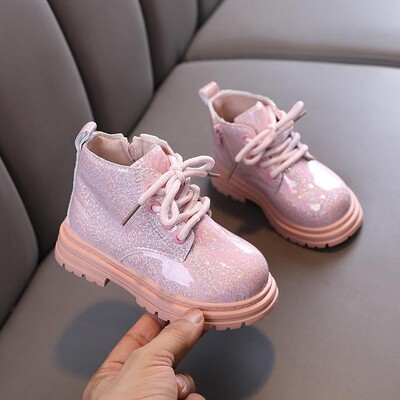 Νέες παιδικές κοντές μπότες Ευέλικτο Casual 2023 Φθινόπωρο Χειμώνας Φερμουάρ για αγόρια και κορίτσια Μπότες χιονιού Παιδικές μπότες μόδας για εξωτερικούς χώρους Παπούτσια