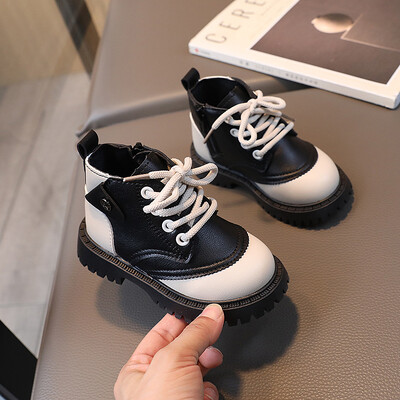 Νέες παιδικές κοντές μπότες Ευέλικτο Casual 2023 Φθινόπωρο Χειμώνας Φερμουάρ για αγόρια και κορίτσια Μπότες χιονιού Παιδικές μπότες μόδας για εξωτερικούς χώρους Παπούτσια