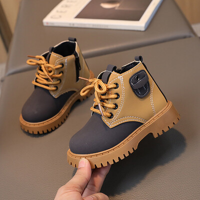 Νέες παιδικές κοντές μπότες Ευέλικτο Casual 2023 Φθινόπωρο Χειμώνας Φερμουάρ για αγόρια και κορίτσια Μπότες χιονιού Παιδικές μπότες μόδας για εξωτερικούς χώρους Παπούτσια