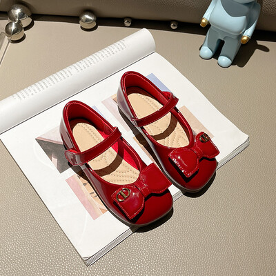 Tüdrukute printsessikingad Elegantsed kevadpeo ühevärvilised lastejalatsid, lakknahast 24-35 kerged madalad, mugavad lastejalatsid