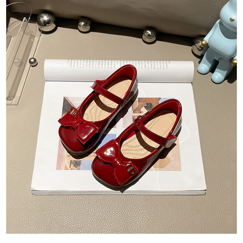 Tüdrukute printsessikingad Elegantsed kevadpeo ühevärvilised lastejalatsid, lakknahast 24-35 kerged madalad, mugavad lastejalatsid