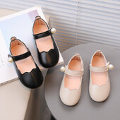 Κορίτσια Mary Janes Pearl Shallow Black Beige Δερμάτινα Pu Παιδικά Princess Παπούτσια Four Seasons 21-30 Flexiable all-match Παιδικά Flats