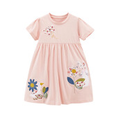 Jumping Meters 2-7 ετών Summer Princess Baby Girls Dresses Dots παγωτό απλικέ πάρτι γενεθλίων Παιδικά κοντομάνικα φορέματα