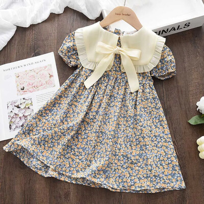 Menoea Summer Floral Print Lolita Παιδικά Ρούχα Γλυκό Φόρεμα Κοριτσίστικα Κομψό Παιδικό Εφηβικό Πάρτυ Princess Sundress 2 7 ετών