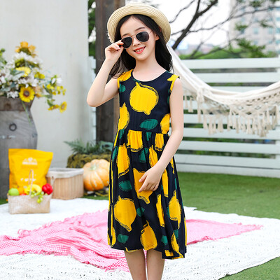 Uued suvised lastekleidid Boheemlas stiilis rannakleidid tüdrukutele Lilleprintidega väikelaste tüdrukute kleidid 2-11T Lastele pikad kleidid