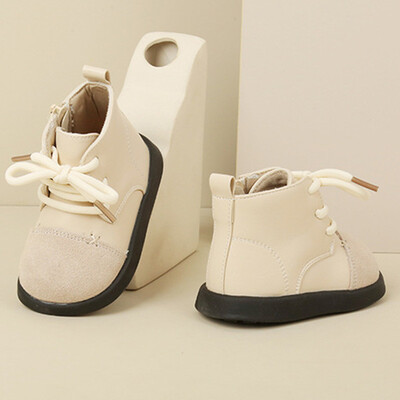 2024. aasta uued kevadised beebikingad Nahast väikelaste poiste poolsaapad Kummist tallaga imikute kingad Mood Väikeste tüdrukute saapad 15-25