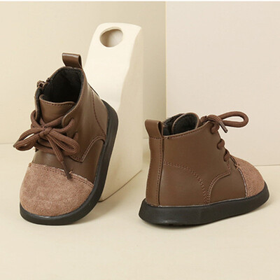 2024. aasta uued kevadised beebikingad Nahast väikelaste poiste poolsaapad Kummist tallaga imikute kingad Mood Väikeste tüdrukute saapad 15-25