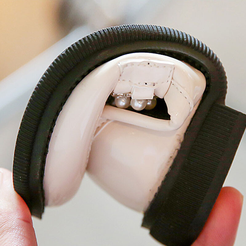 Pantofi din piele pentru fete, pentru petrecere la școală, nuntă, copii, pantofi negri, pantofi pentru copii, pantofi pentru copii, modă, stil britanic, perle, margele, nou