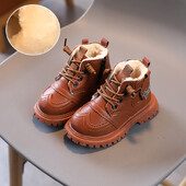 ΠΑΙΔΙΚΑ Μόδα Μποτάκια με Γούνα 1-6 Χρόνια Φθινόπωρο Χειμώνας Αγόρια Κορίτσια Δερμάτινα Snow Μποτάκια Παιδικά Παπούτσια Αθλητικά 21-30