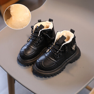 ΠΑΙΔΙΚΑ Μόδα Μποτάκια με Γούνα 1-6 Χρόνια Φθινόπωρο Χειμώνας Αγόρια Κορίτσια Δερμάτινα Snow Μποτάκια Παιδικά Παπούτσια Αθλητικά 21-30