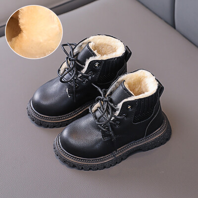 ΠΑΙΔΙΚΑ Μόδα Μποτάκια με Γούνα 1-6 Χρόνια Φθινόπωρο Χειμώνας Αγόρια Κορίτσια Δερμάτινα Snow Μποτάκια Παιδικά Παπούτσια Αθλητικά 21-30
