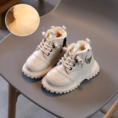 ΠΑΙΔΙΚΑ Μόδα Μποτάκια με Γούνα 1-6 Χρόνια Φθινόπωρο Χειμώνας Αγόρια Κορίτσια Δερμάτινα Snow Μποτάκια Παιδικά Παπούτσια Αθλητικά 21-30