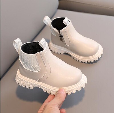 Νέες φθινοπωρινές παιδικές δερμάτινες μπότες για αγόρια Παιδικές μπότες μόδας Βρεφικές μπότες χιονιού στον αστράγαλο Αθλητικά πάνινα παπούτσια Χειμερινά παπούτσια για κορίτσι Παιδικά