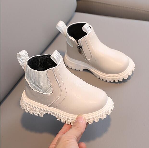 Νέες φθινοπωρινές παιδικές δερμάτινες μπότες για αγόρια Παιδικές μπότες μόδας Βρεφικές μπότες χιονιού στον αστράγαλο Αθλητικά πάνινα παπούτσια Χειμερινά παπούτσια για κορίτσι Παιδικά