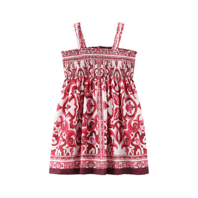 Kleit tüdrukutele varrukateta lastele Lilleline Elegantne Printsess Lasterõivaste Disainer Lillemustriga Armas Pikk beebikostüüm