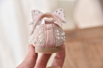 Princess Shoes For Baby Girls Party Dress Παιδικά φθινοπωρινά παπούτσια Φιόγκος Rhinestone Δερμάτινο παιδικό παπούτσι 1 2 3 4 5 6 ετών