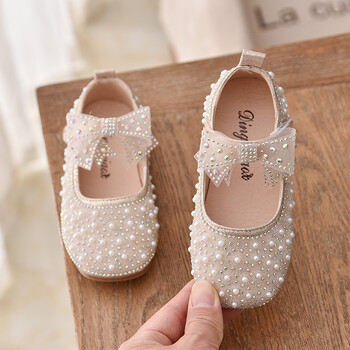 Princess Shoes For Baby Girls Party Dress Παιδικά φθινοπωρινά παπούτσια Φιόγκος Rhinestone Δερμάτινο παιδικό παπούτσι 1 2 3 4 5 6 ετών