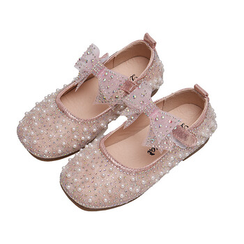 Princess Shoes For Baby Girls Party Dress Παιδικά φθινοπωρινά παπούτσια Φιόγκος Rhinestone Δερμάτινο παιδικό παπούτσι 1 2 3 4 5 6 ετών