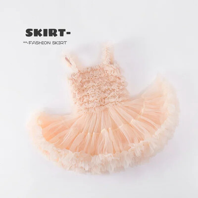 Tüdrukute Tutu kleit tüdrukutele Beebi ballileit Printsess Party Vestido Vabaaja volangidega mullifotograafia kleidid Lasteriided