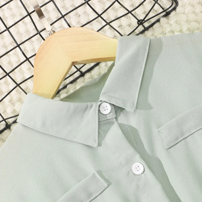 2024. aasta suvekleit laste tüdrukute riided 8 9 10 aastat vana lühikeste varrukatega, rohelise kirjaga laste printsessikleit vabaaja mood kleidid