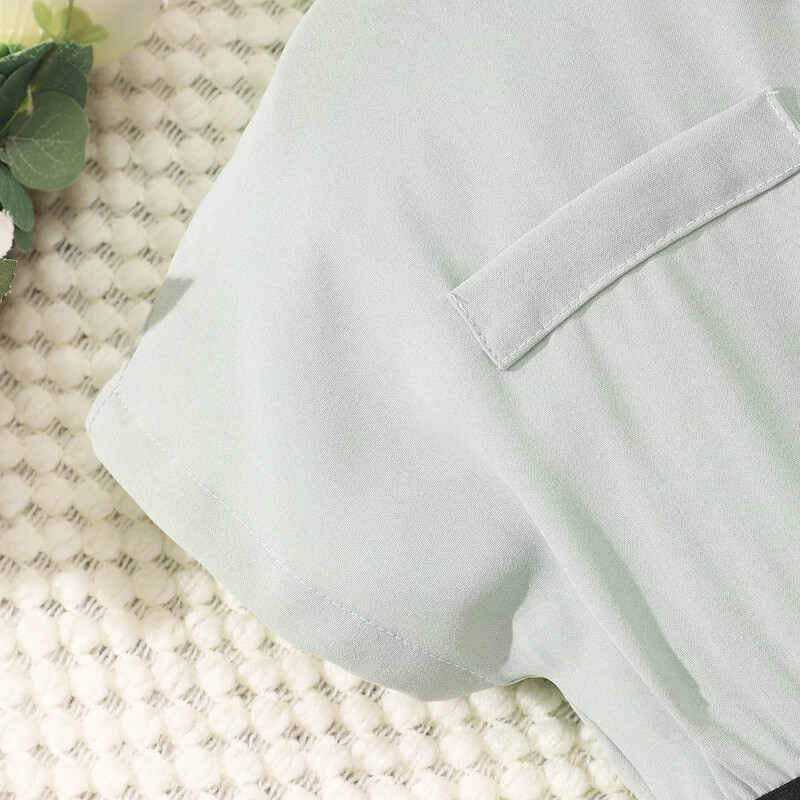 2024. aasta suvekleit laste tüdrukute riided 8 9 10 aastat vana lühikeste varrukatega, rohelise kirjaga laste printsessikleit vabaaja mood kleidid