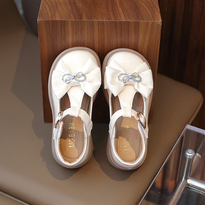 Pantofi Mici din Piele Fete Noua Primavara si Toamna Pantofi Lefu Talpa Moale Copii, Pantofi Printesa Fata Mare