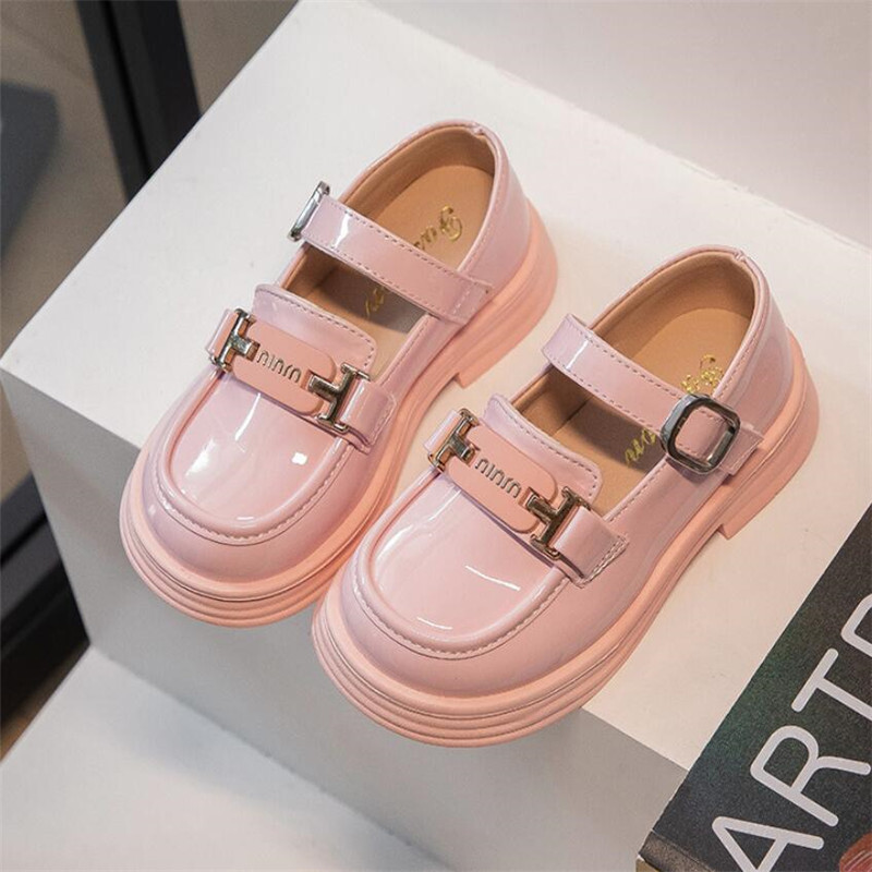 Kožne cipele u engleskom stilu za djevojčice, jesen 2023., crne kožne cipele za djevojčice, dječje jednostruke cipele s mekanim potplatom, cipele za princezu