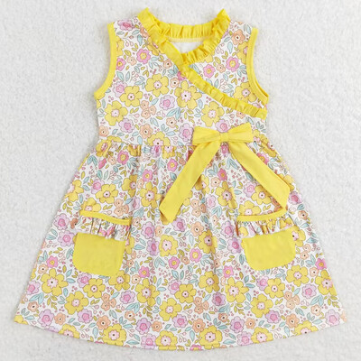 NOVA modna haljina za djevojčice Isusovo zeleno cvijeće Haljine s cvijećem do koljena Butik Dječja odjeća Haljine za djevojčice Veleprodaja na veliko