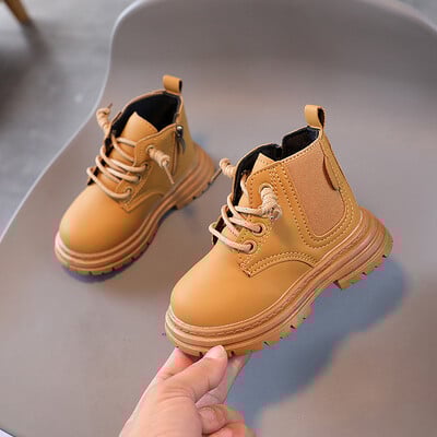 2023 Cizme noi pentru fete simple, versatile, maro, negru, pentru școală, cool, copii, băieți, cizme scurte, transport gratuit, primăvară, toamnă, ocazional