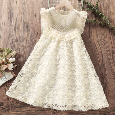 Rochie din dantelă prințesă pentru copii pentru fete rochii tutu pentru bal de absolvire, fără mâneci, haine pentru adolescenți, nuntă de vară, rochii Lolita 6 8 10 12 ani