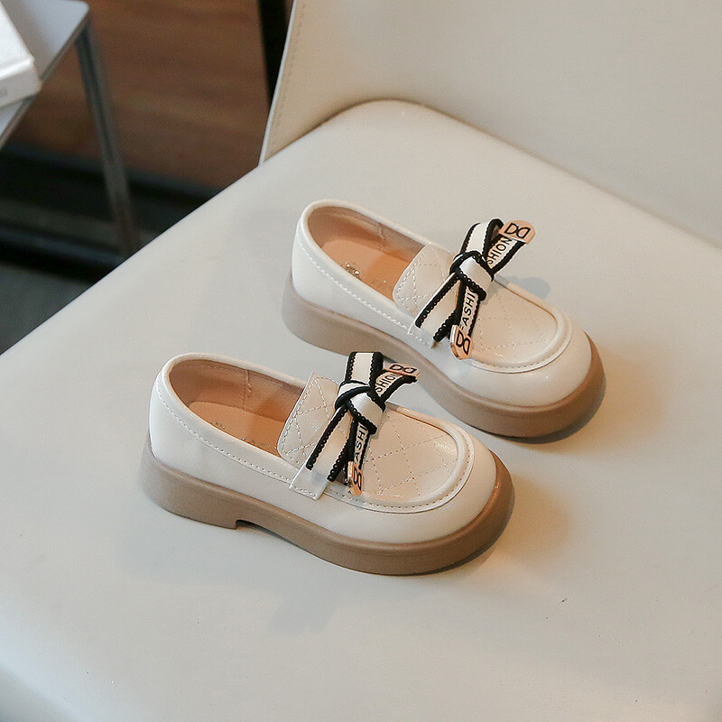 Есенни кожени обувки за момичета с възел на пеперуда Комплект противоплъзгащи крака Комплект обувки за момичета на открито от PU кожени обувки с кръгли пръсти Sandalias De Mujer