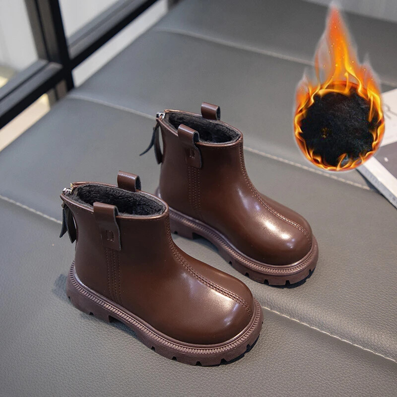 Uued 2024. aasta sügistalvised beebid, lühikesed saapad, soojad tüdrukud, poisid, kingad, nahast lastesaapad, moed, pehmed väikelaste lumesaapad