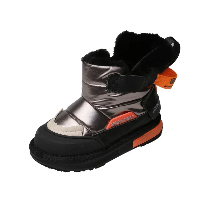 Iarnă Copii Băieți Ghete de zăpadă pentru bebeluși Pantofi din bumbac Plush Wareproof Copii Fete Cizme scurte Mărimea 31-36