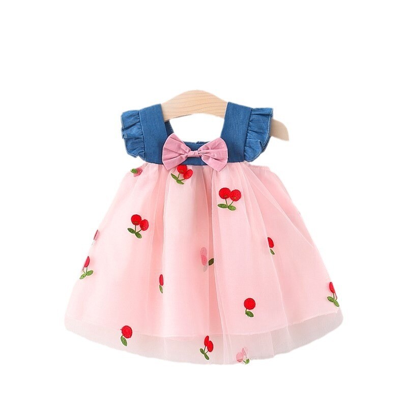 Nova ljetna haljina za djevojčice na naramenice, dječja haljina bez rukava za princeze, odjeća za novorođenče 0-3 godine