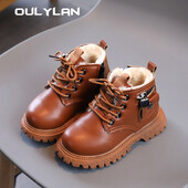 Παιδικά κοντές μπότες Παπούτσια για αγόρια Φθινόπωρο Χειμώνας Δερμάτινα Παιδικά Μποτάκια Μόδα για νήπια για κορίτσια Μπότες Παιδικά παπούτσια για χιόνι