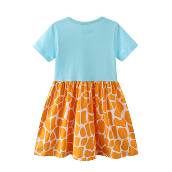 Jumping Meters Princess Baby Dresses with Giraffe Applique Χαριτωμένο καλοκαιρινό φόρεμα πάρτι για κορίτσια Μόδα παιδικά ρούχα Καυτές πωλήσεις