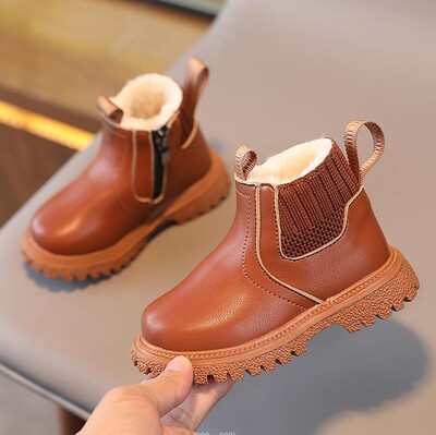 Jesen Zima Dječje kratke čizme Super tople cipele za dječake i djevojčice Dječje čizme od pu kože Modne čizme za malu djecu Dječje cipele za snijeg