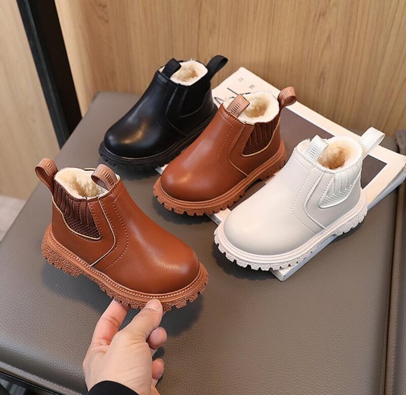 Jesen Zima Dječje kratke čizme Super tople cipele za dječake i djevojčice Dječje čizme od pu kože Modne čizme za malu djecu Dječje cipele za snijeg
