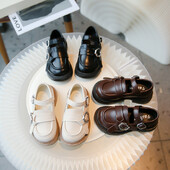 2024, de primăvară, în stil britanic, pantofi dulci din piele pentru copii, pentru fete, uniformă, versatilă, pentru petrecere, moale, confortabil, la modă.