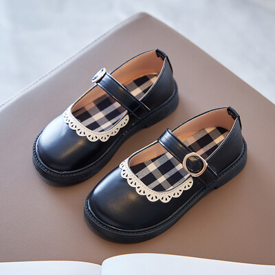 Fete Printesa Pantofi din piele pentru copii Pantofi de dans cu dantela dulce 2024 Noua talpa moale Pantofi de performanta Mary Jane pentru fete Moda