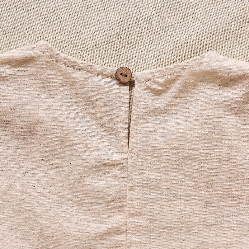 2024. aasta suvi uus tüdrukute linane kleit Retro Literary puuvillane ja linane lühikeste varrukatega plisseeritud kleidid lasteriided