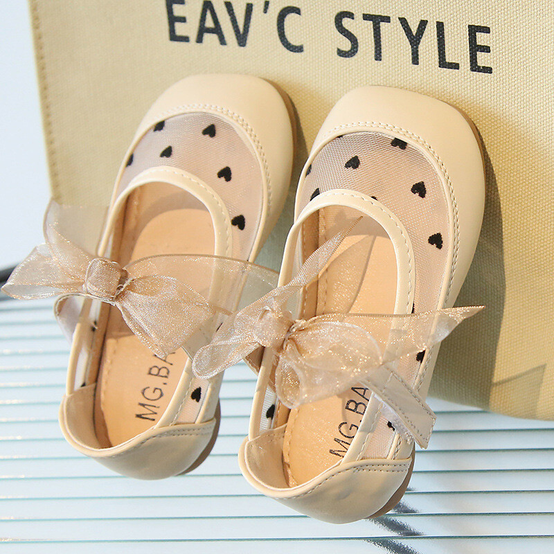2023 Пролетни нови детски обувки Момичета Обувки за принцеси PU кожа Breathe Children Бебешки танцови обувки Ежедневни сандали за момичета за малки деца