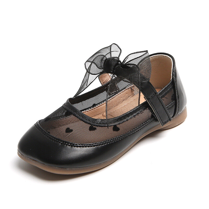 2023 Пролетни нови детски обувки Момичета Обувки за принцеси PU кожа Breathe Children Бебешки танцови обувки Ежедневни сандали за момичета за малки деца