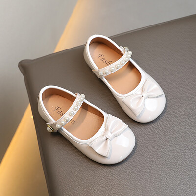 Tüdrukute nahast jalatsid, libisemiskindlad pehme tallaga pärlmutrid, kevadised ja sügisesed PU tüdrukute vabaaja nahast kingad Sandalias De Mujer