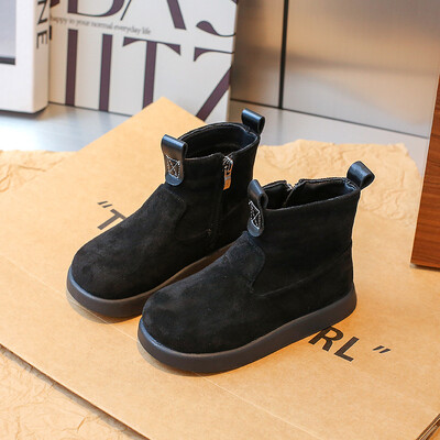 Lastesaapad Tüdrukute Mood Rooma Kvaliteetsest nahast Poolsaapad Poistele Libisemisvastane Pehme Tald Sügisesaapad Suurus 26-36